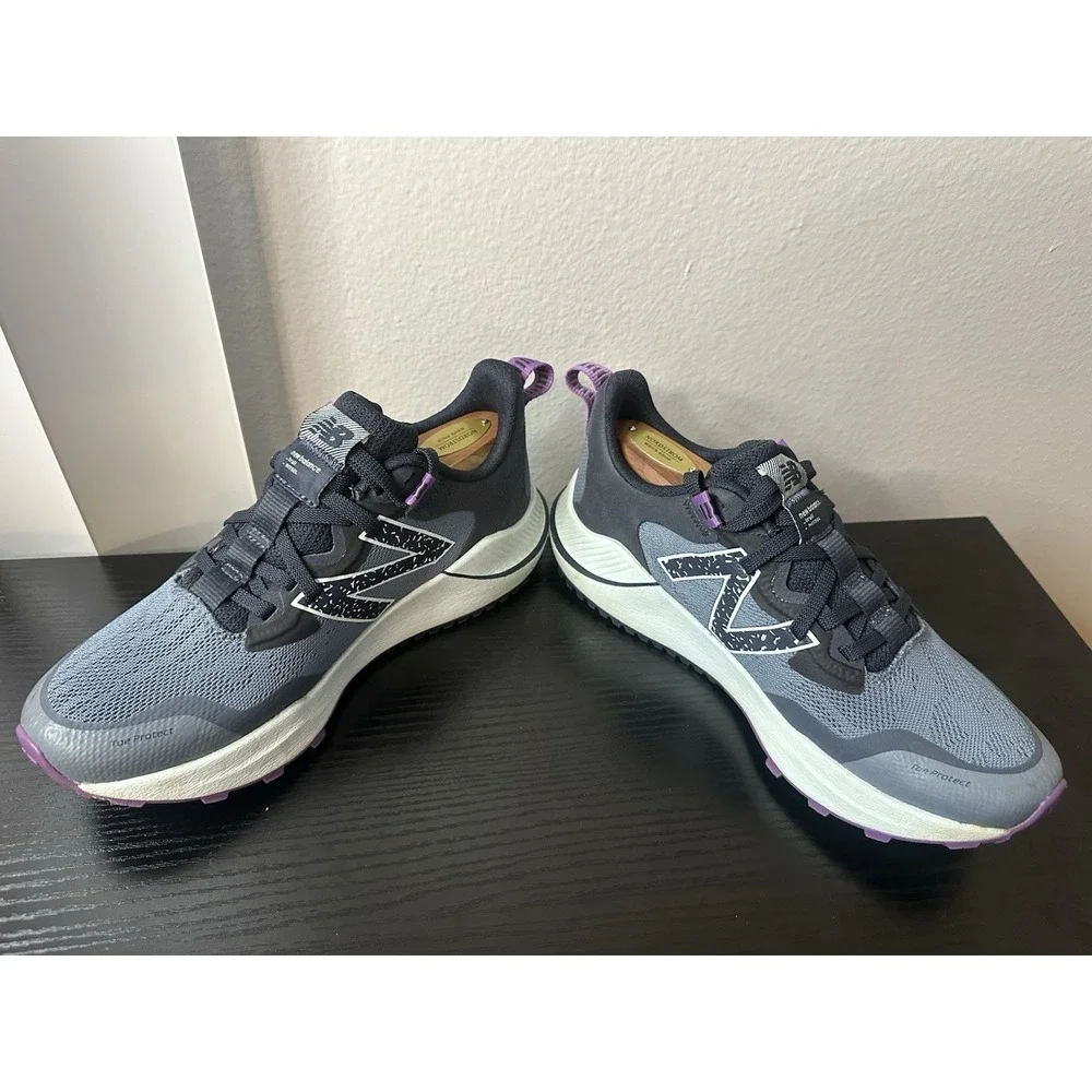 New Balance Dynasoft All Terrain Navy Purple Women's Trail Running Shoes Sz 7 B